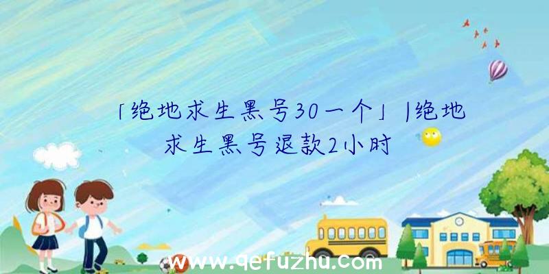 「绝地求生黑号30一个」|绝地求生黑号退款2小时